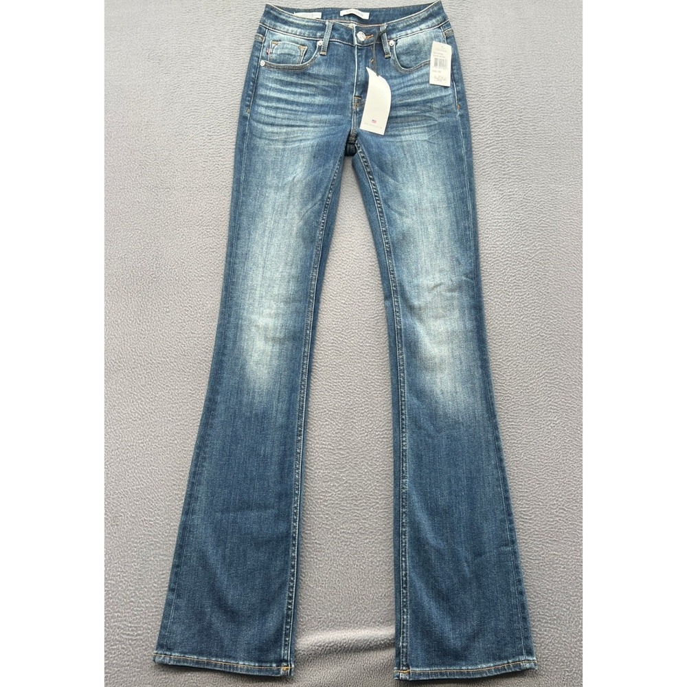 Vigoss Jagger Bootcut Jeans Sz 25 Dark Wash Slim Flare VC-P2792L Blue Denim